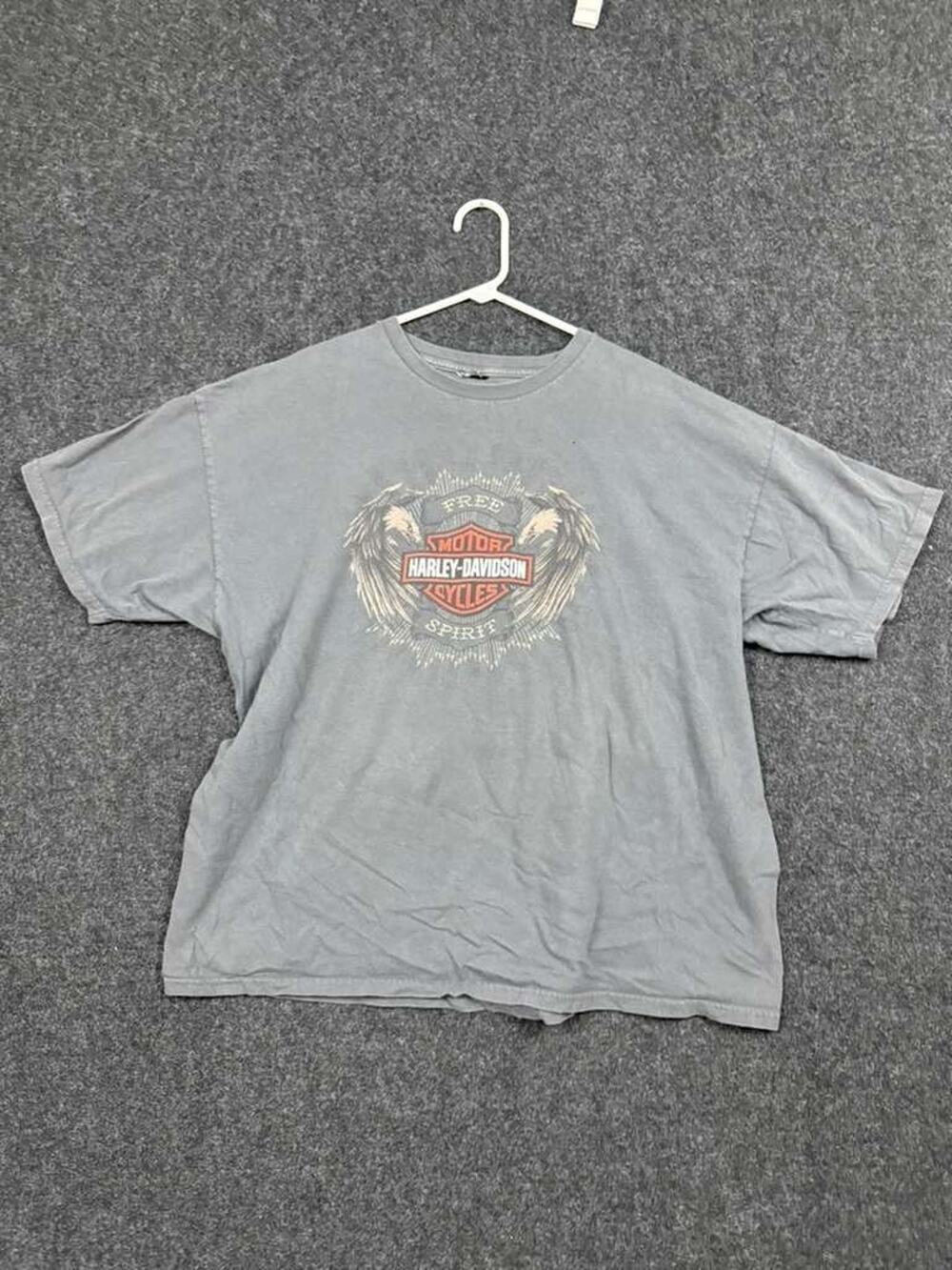Harley-Davidson Freedom Spirit Eagle Gray T-Shirt Men's XL Biker Tee
